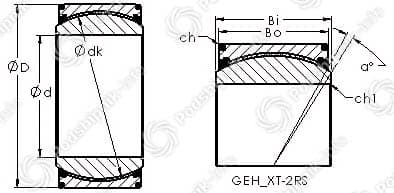 Подшипник скольжения сферический GEH340XT-2RS
